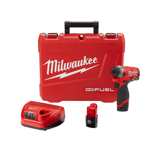 Milwaukee 2553-22M12 FUEL 1/4" HEX IMP DRIVER (2) BATT KIT