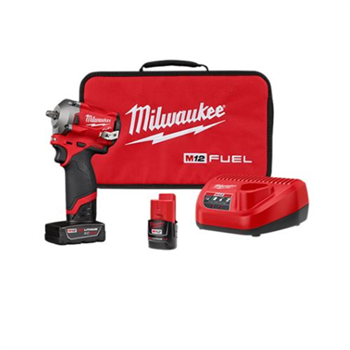 Milwaukee 2554-22M12 FUEL 3/8" STUB IMP WRENCH (2) BATT KIT