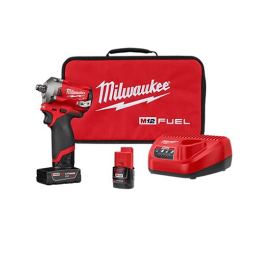 Milwaukee 2555-22M12 FUEL STUB 1/2" IMP WRENCH (2) BATT KIT