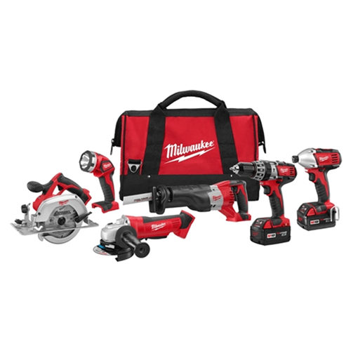 Milwaukee 2696-26M18 Cordless LITHIUM-ION 6-Tool Combo Kit