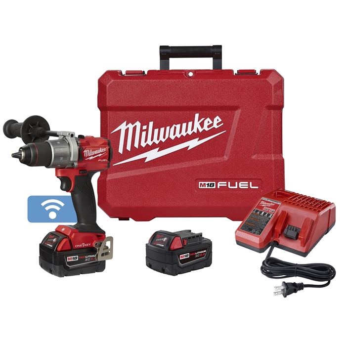 Milwaukee 2805-22M18 FUEL 1/2" DRILL ONE KEY (2) BATT KIT