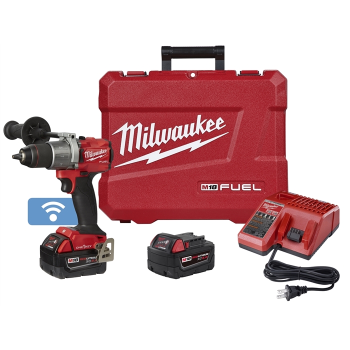 Milwaukee 2806-22M18 FUEL 1/2" HAMMER DRILL ONE-KEY (2) BATT KIT