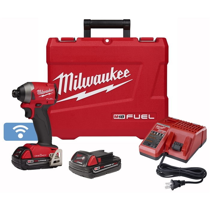 Milwaukee 2857-22CTM18 FUEL COMP 1/4" HEX IMP DRIVER ONE-KEY (2) BATT KIT