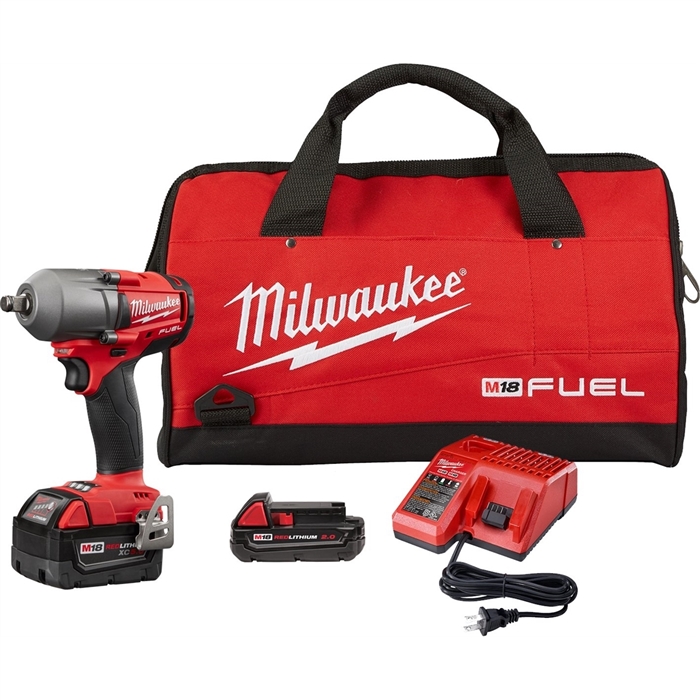 Milwaukee 2861-22CXM18 FUEL 1/2" MID-TORQUE IMP WRENCH AUTO KIT