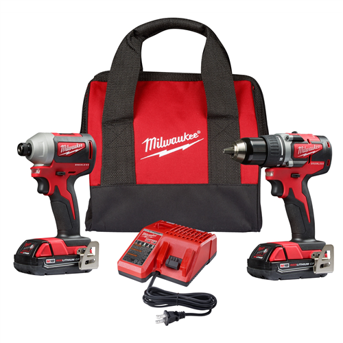Milwaukee 2892-22CT2-PC M18 COMP DRILL DRIVER / IMP DRIVER (2) BATT KIT