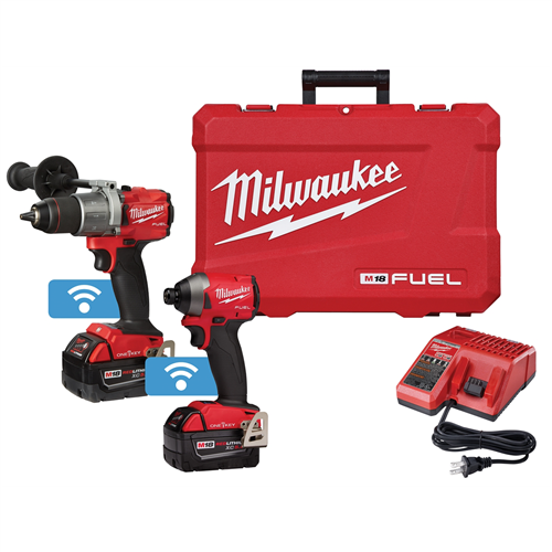 Milwaukee 2996-222-PC M18 FUEL HAMMER DRILL IMP DRIVER ONE-KEY COMBO (2) BATT KIT