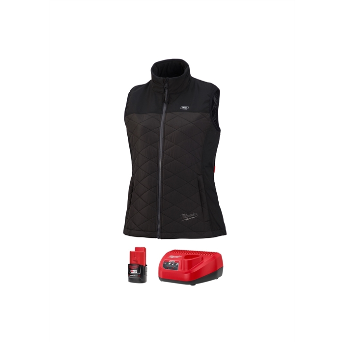 Milwaukee 333B-21SM12 Heated Women'S Axis Vest Kit, Size Small (Black)