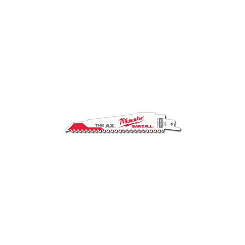 Milwaukee 48-00-502712" Sawzall The Ax Nail Embedded Wood Blades, 5 Tpi