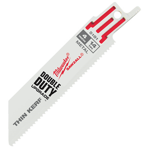 Milwaukee 48-00-51815-Pk Of 4 14 Tpi Metal Cutting Sawzall Recip Saw Blades