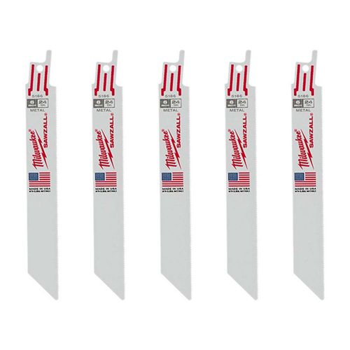 Milwaukee 48-00-51865-PK OF 4 18 TPI MEDIUM METAL CUTTING SAWZALL RECIP SAW BLADES