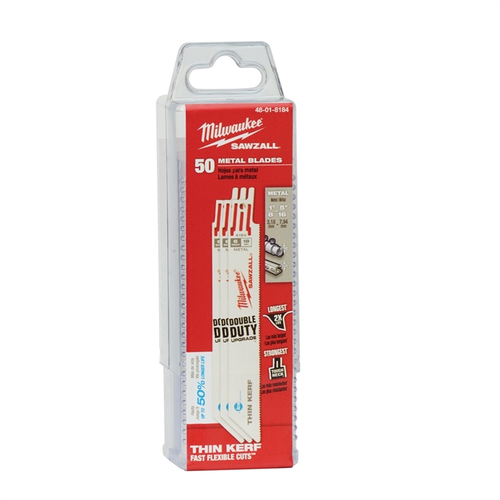 Milwaukee 48-01-81846" 18 Tpi Ice Hardened Sawzall Blades (50 Pk)