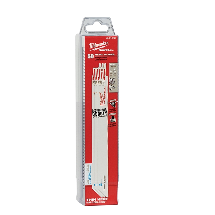 Milwaukee 48-01-81879" 14 Tpi Ice Hardened Sawzall Blades (50 Pk)