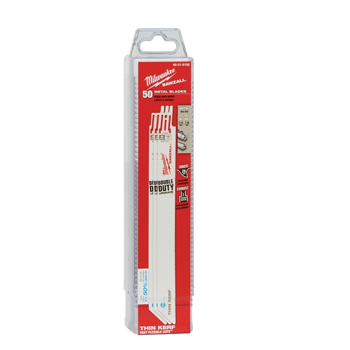 Milwaukee 48-01-81889" 18 Tpi Ice Hardened Sawzall Blades (50 Pk)