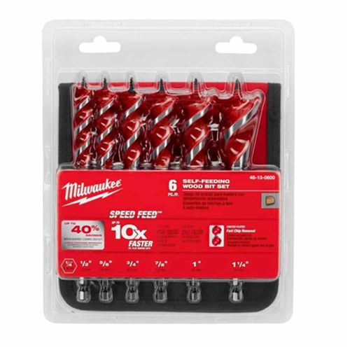Milwaukee 48-13-0600Speed Feed Wood Bit 6-1/2" Set - 6 Pc
