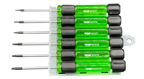 VIM Tools 6 Pcs Miniature Torx Screwdriver Set (MTX100)