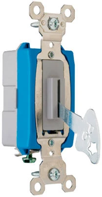 Pass & Seymour 15a Heavy-duty Keyed Single-pole Toggle Switch - Gray