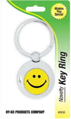 Silver Smiley Face Keychain – Fun, Stylish Accessory