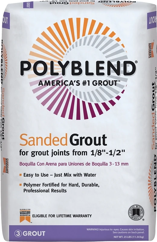 Bone Color Sanded Polyblend Floor Grout — 25 Lb Bag