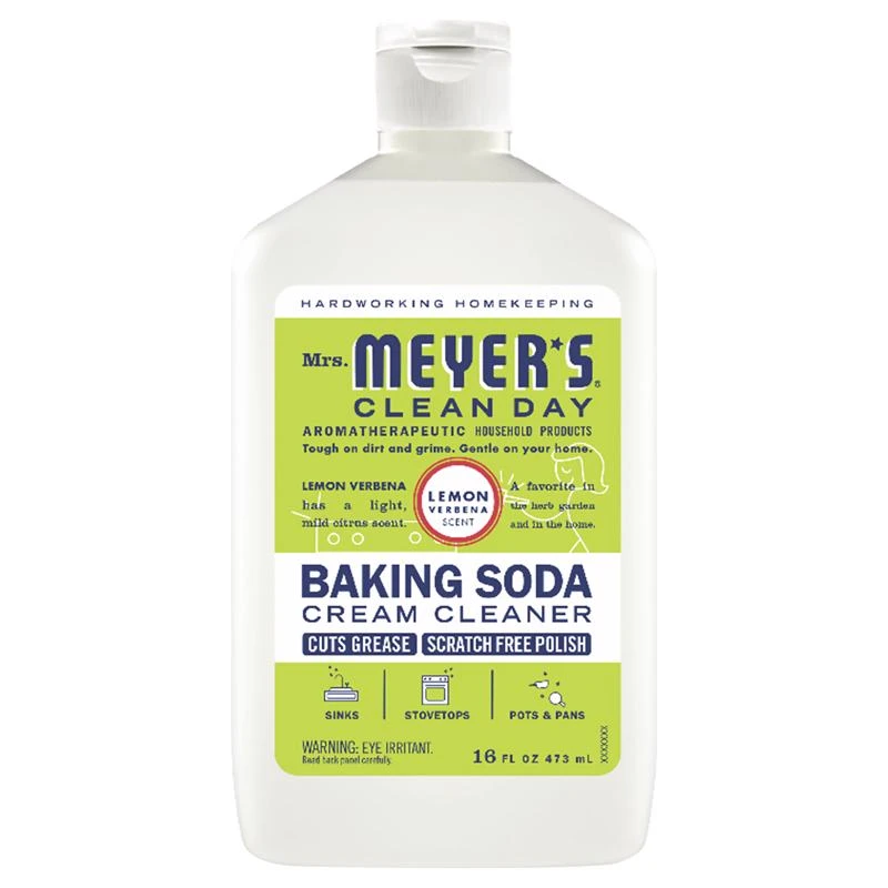 Clean Day Lemon Verbena Baking Soda Cream Cleaner, 16 Oz – Non-bleach Scrub Paste