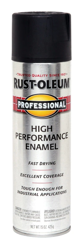 Professional Semi-gloss Black High Performance Enamel Spray 15 Oz
