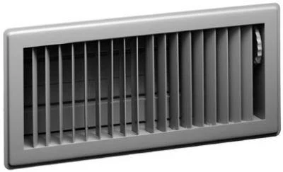 2 X 12-inch Steel Floor Register With Brown Finish And Adjustable Valves