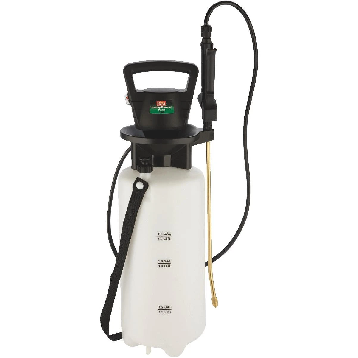 1.3 Gallon Battery Powered Auto Sprayer With Brass Wand And Carrying Strap