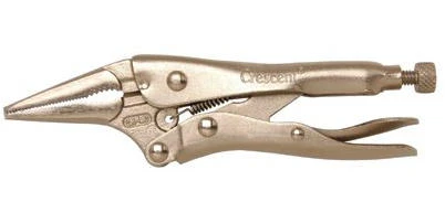 7-inch Long Nose Locking Pliers With Integral Wire Cutter