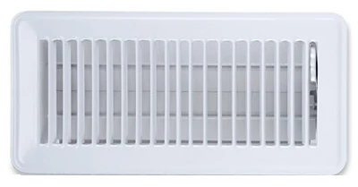 Steel Floor Register, White, 4 X 10-inches For Hvac Systems