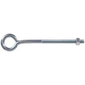 10-count 5/16-inch - 18 X 6-inch Zinc-plated Plain Eye Bolts With Hex Nuts