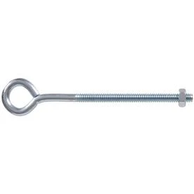 10-count 1/4"-20 X 5" Zinc-plated Plain Eye Bolts With Hex Nuts
