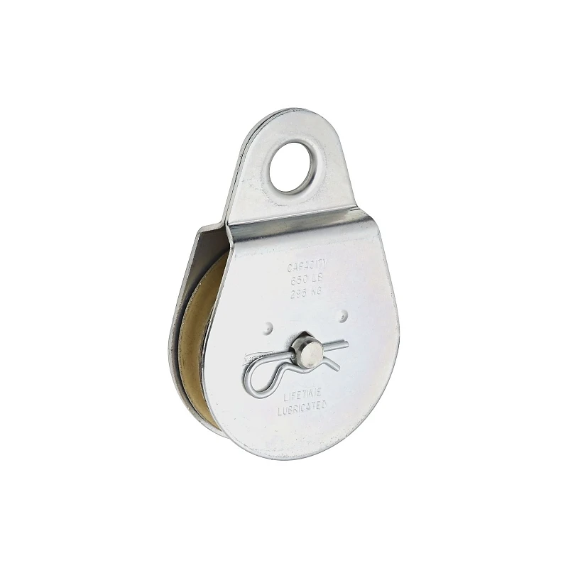 N220-020 3 In. Zinc-plated Fixed Eye Pulley, 650 Lb Working Load