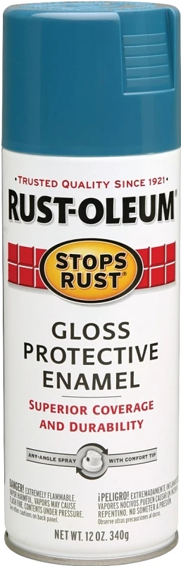 Stops Rust Gloss Maui Blue Protective Enamel Spray Paint, 12 Oz Can