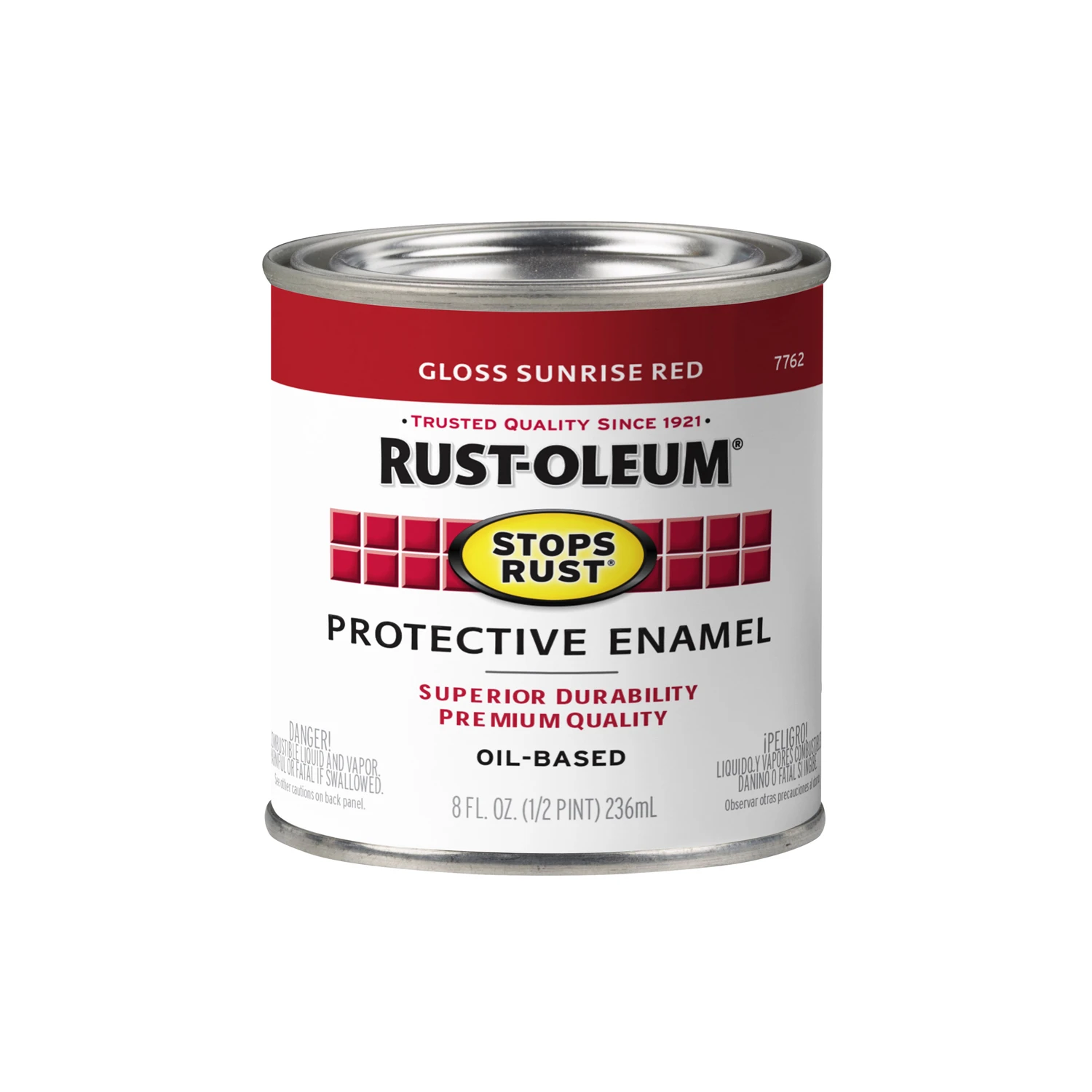 Stops Rust Indoor/outdoor Gloss Sunrise Red Oil-based Protective Paint 0.5 Pt