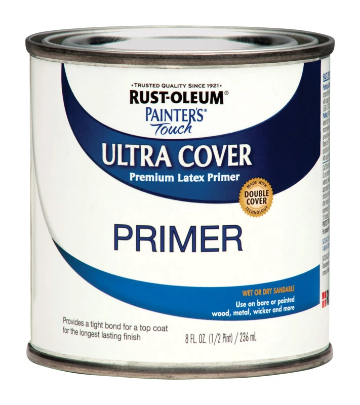Painter's Touch Ultra Cover Flat Premium Latex Primer, White, 1/2 Pt.