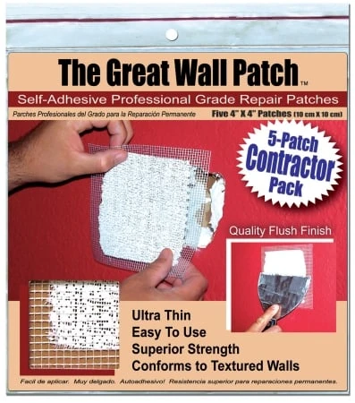 Great Patch 4 In. X 4 In. Self-adhesive Drywall Patch (5-pack)