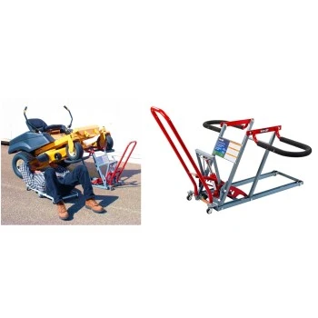 T-5350b Lawn Mower Lift - 350 Lb Load Capacity In Red And Grey