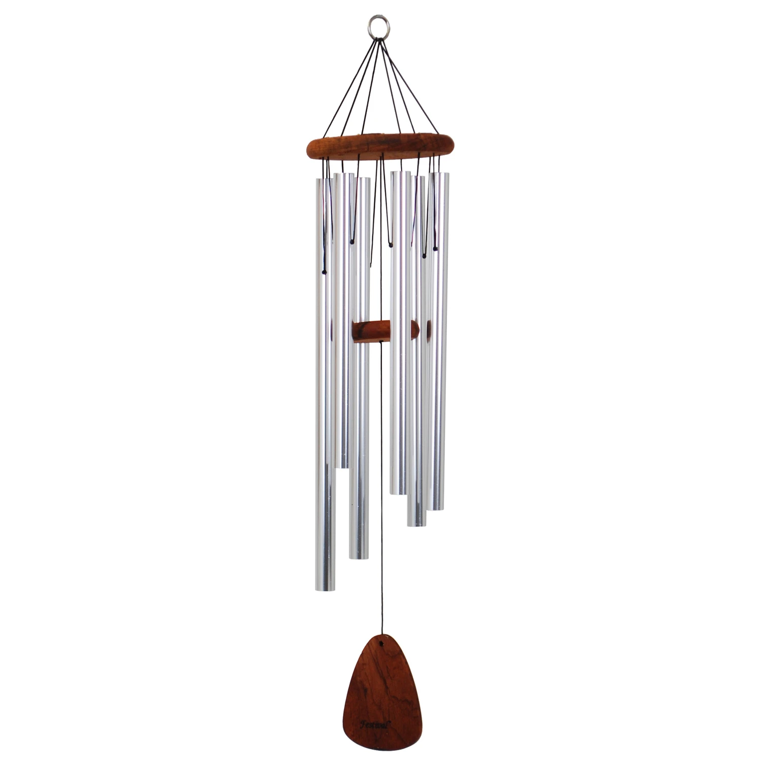 Silver Aluminum/wood 36 Inch Wind Chime - Dswcf716s Model
