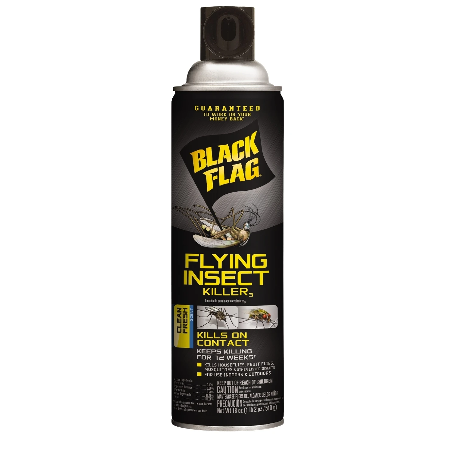 18 Oz Flying Insect Killer Aerosol - Fast Acting, Indoor & Outdoor Use