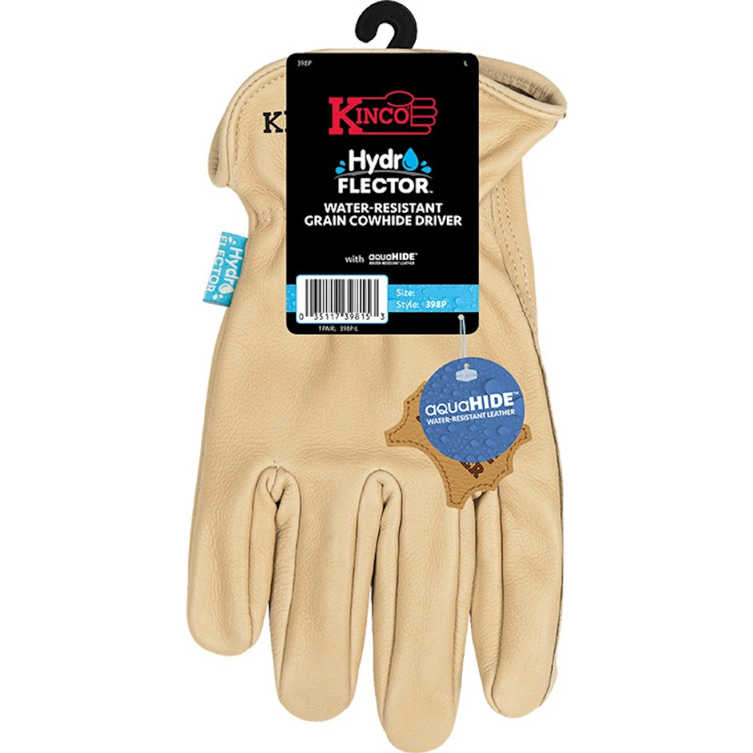 Hydroflector Cowhide Driver Glove, Men's Xl