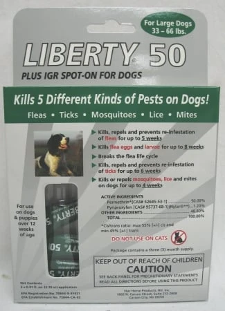 Liberty Plus Igr Spot On Flea And Tick Medication For Large Dogs 33-66 Pounds