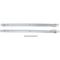 R684-18 Self Closing Drawer Slide, 18-inch White Stamped Steel