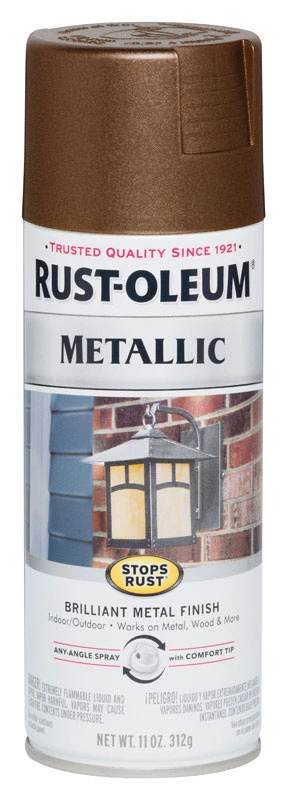 Stops Rust Metallic Dark Copper Spray Paint 11 Oz - Weather Resistant
