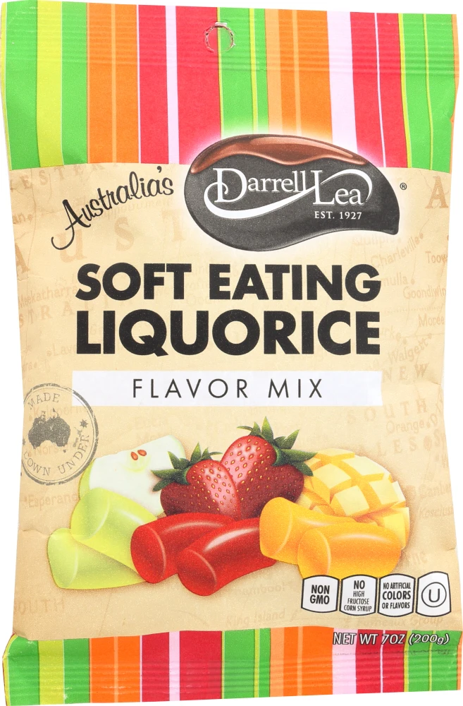 Strawberry, Green Apple, & Mango Flavor 7 Oz. Soft Australian Licorice