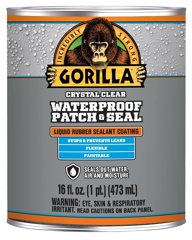 Waterproof Patch & Seal Liquid Rubberized Coating, Clear, 16-oz.