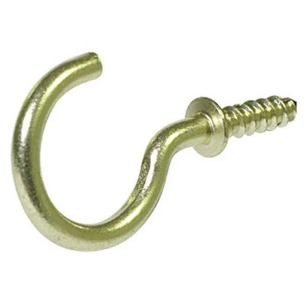 1/2-inch Solid Brass Cup Hook By Hillman - Model 851848