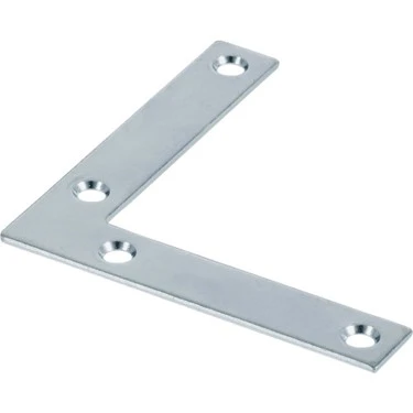 3-1/2" X 5/8" Zinc Plated Flat Corner Iron Mending Plates - Model 851088