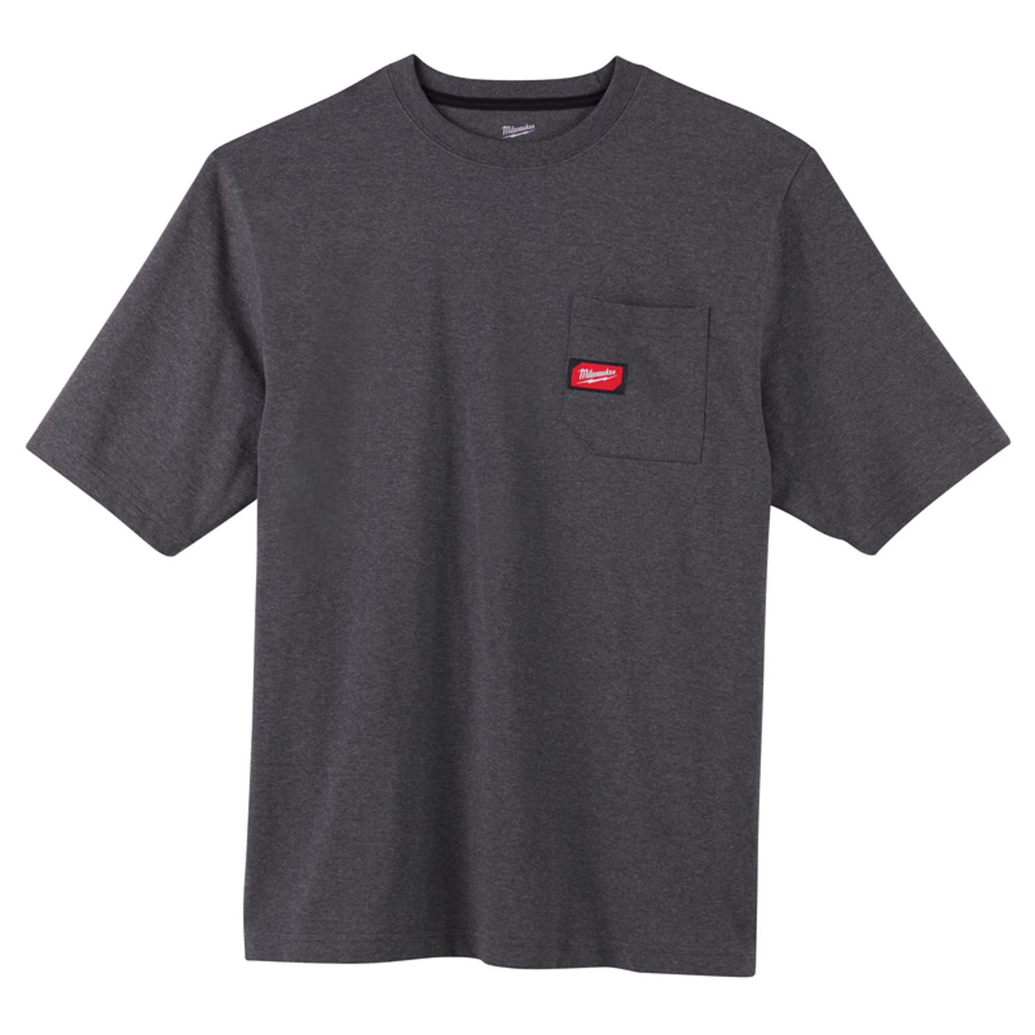 Xl Gray Heavy-duty Short Sleeve Men's Pocket T-shirt 601g-xl