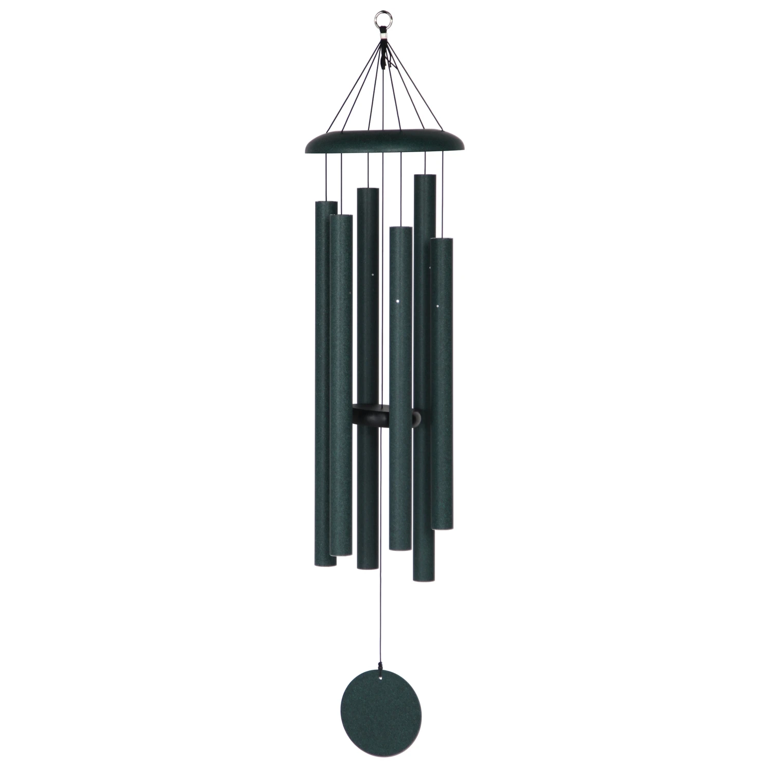 Green Aluminum 50 Inch Tuned Wind Chime For Outdoor Decor