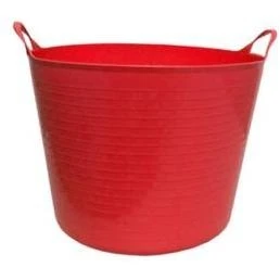 16-gal Red Plastic Flex Tub – Heavy-duty Versatile Utility Tub