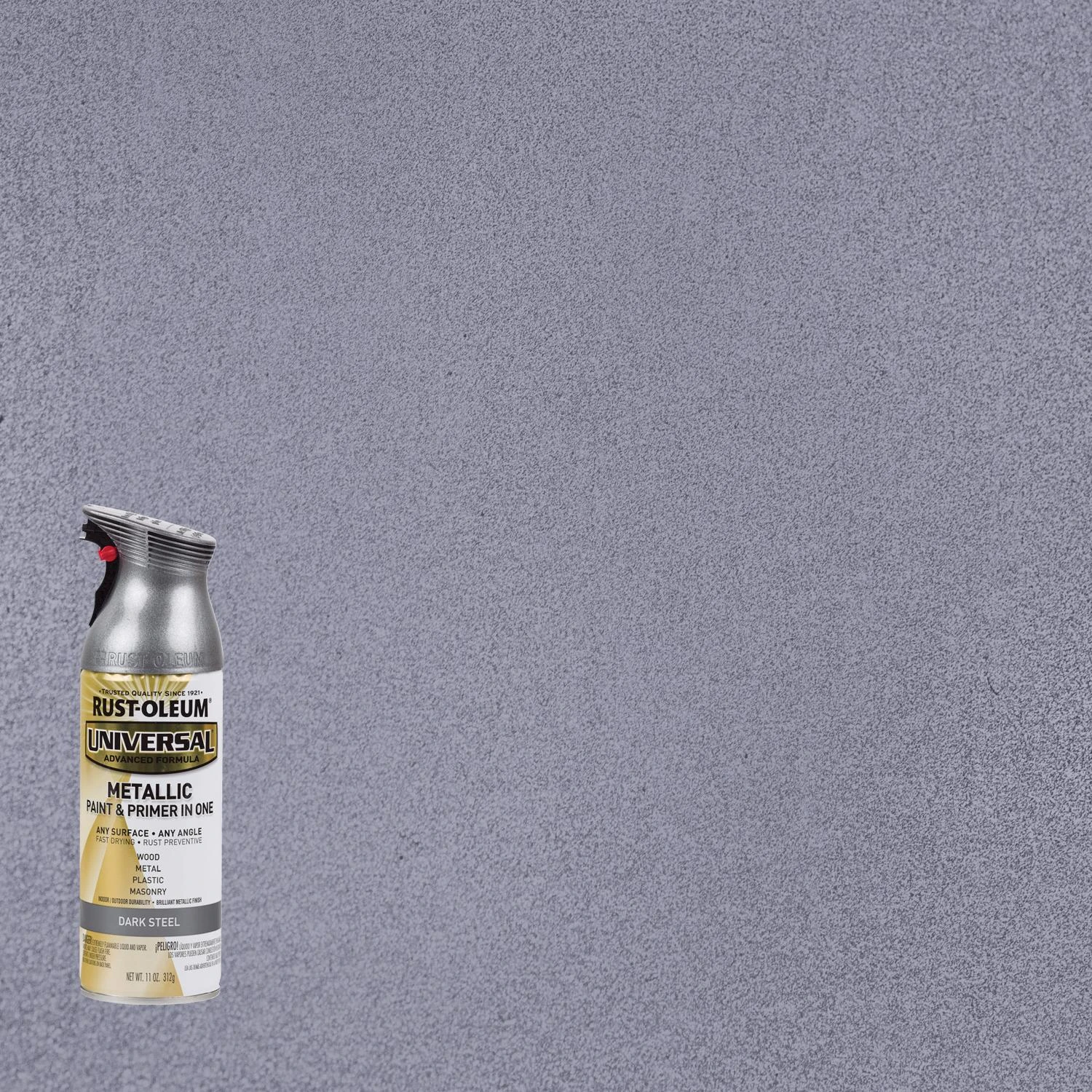 Universal Dark Steel Metallic Spray Paint 11 Oz - Paint And Primer In One